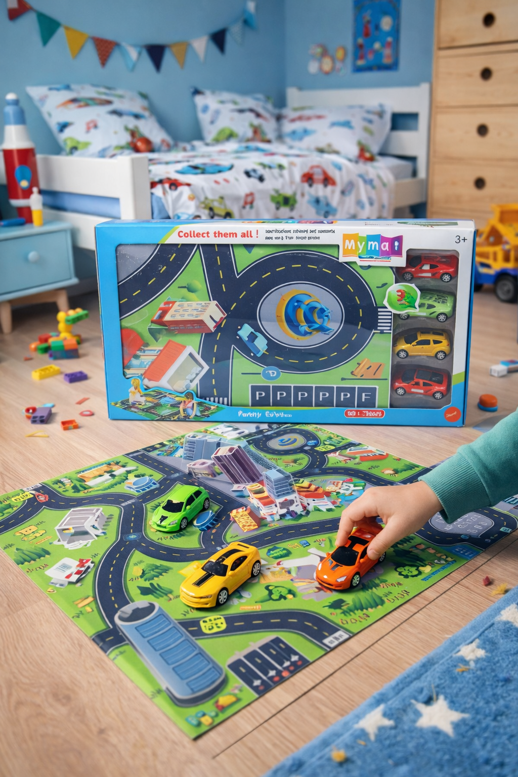 Set sa autićima + velika podloga Set sa autićima + velika podloga