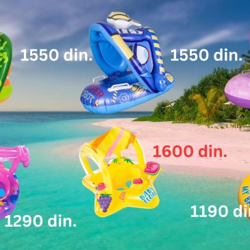 Baby Float šlauf dubak sa zaštitom od sunca VODIČ
